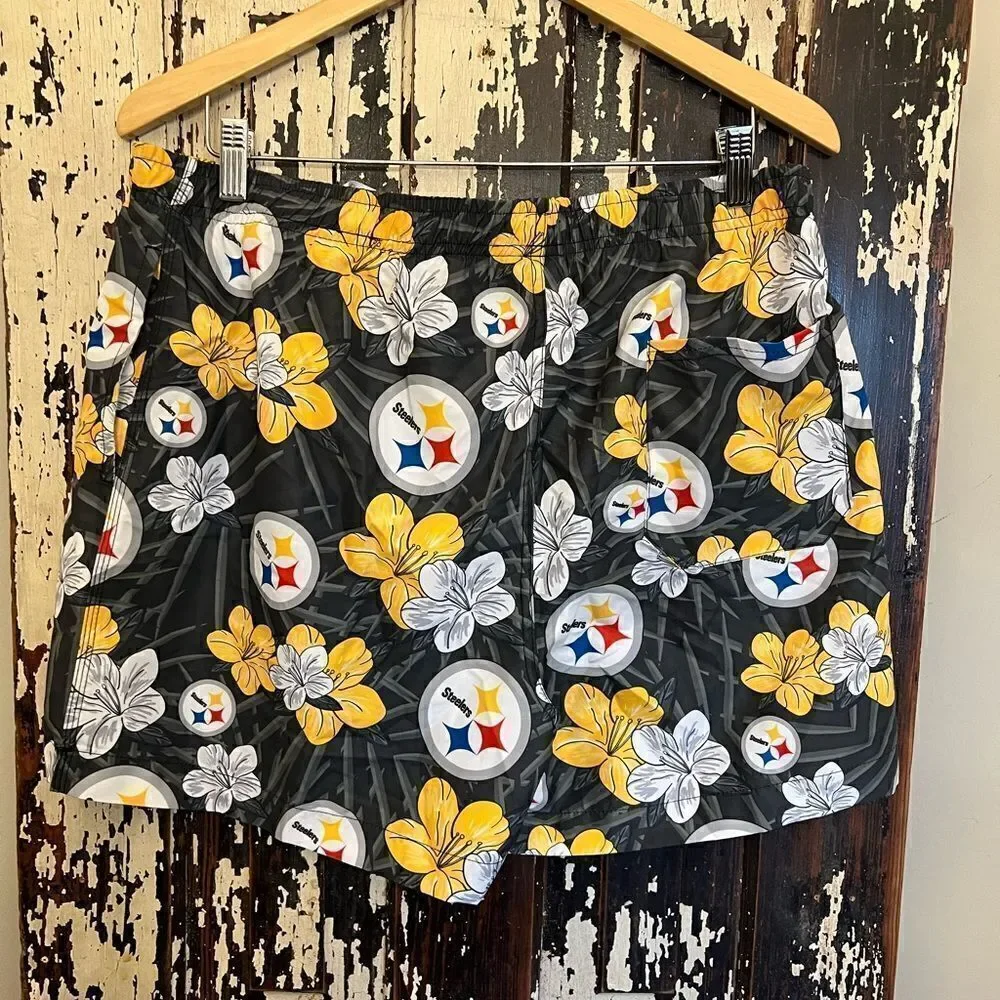 Men’s NWT PITTSBURGH STEELERS NFL MENS HIBISCUS SLIM FIT 5.5